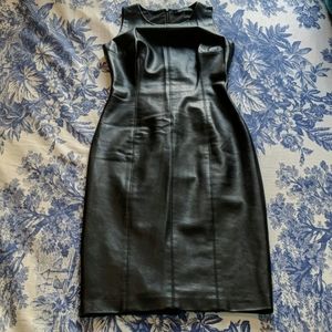 Ralph Lauren faux leather work dress